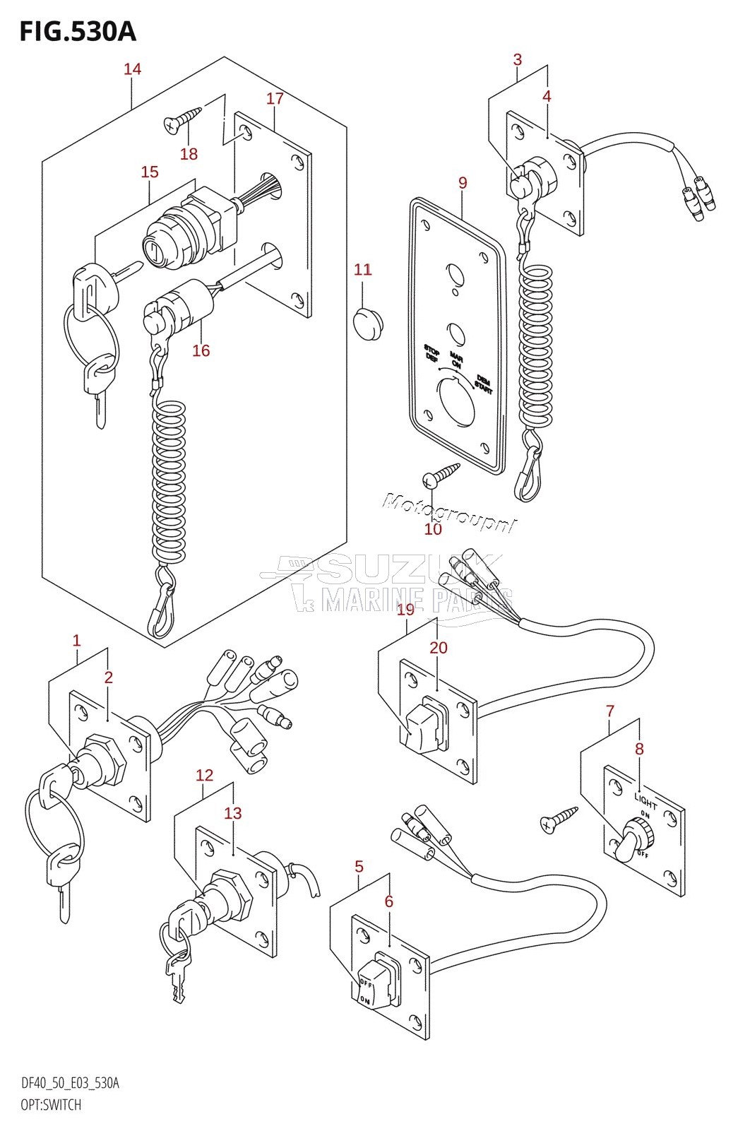 OPT:SWITCH (X,Y,K1,K2,K3,K4)