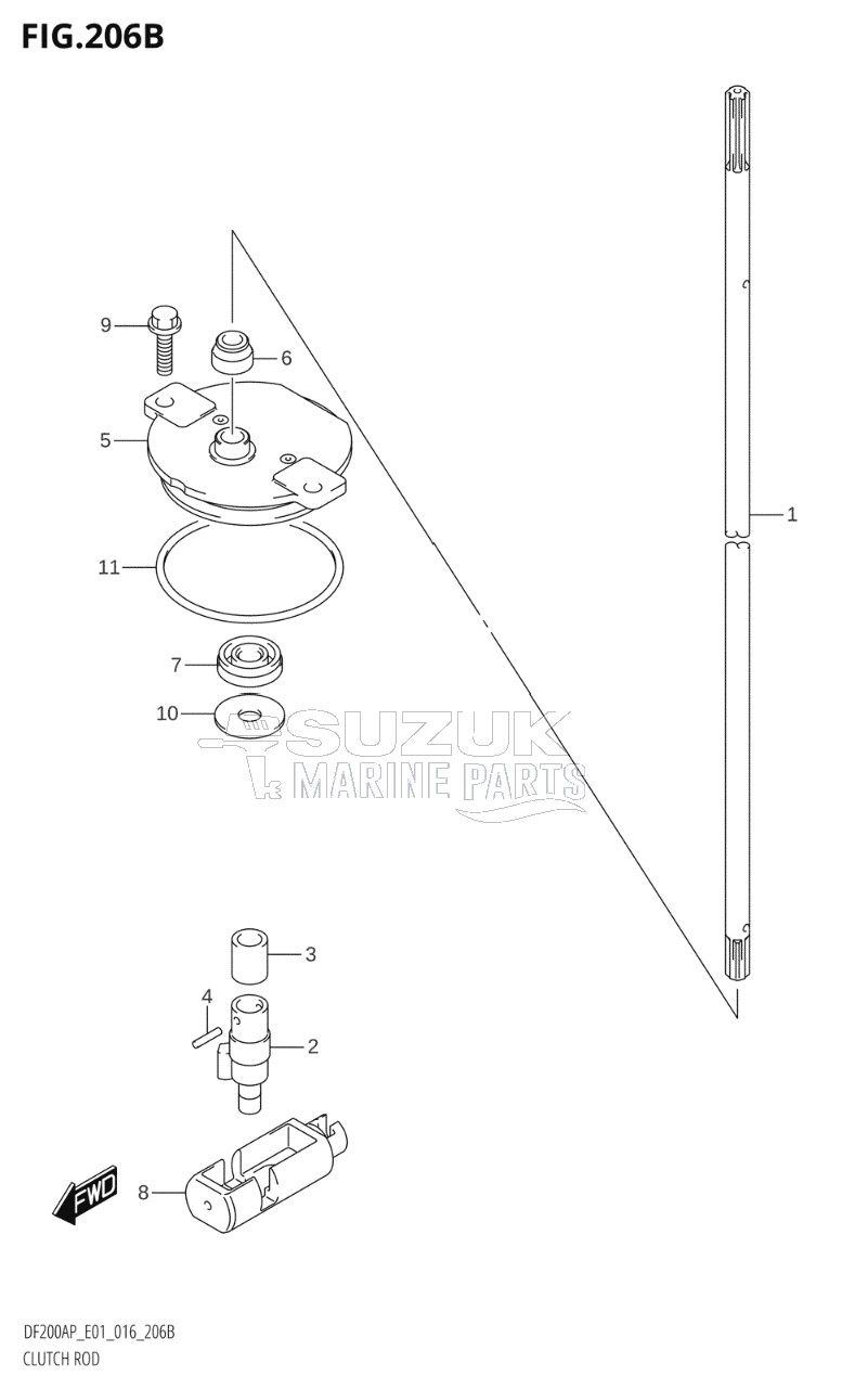 CLUTCH ROD (DF200AP:E40)