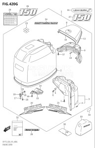 15002F-510001 (2005) 150hp E03-USA (DF150ST  DF150T  DF150TG) DF150 drawing ENGINE COVER (DF150ZG:E03)