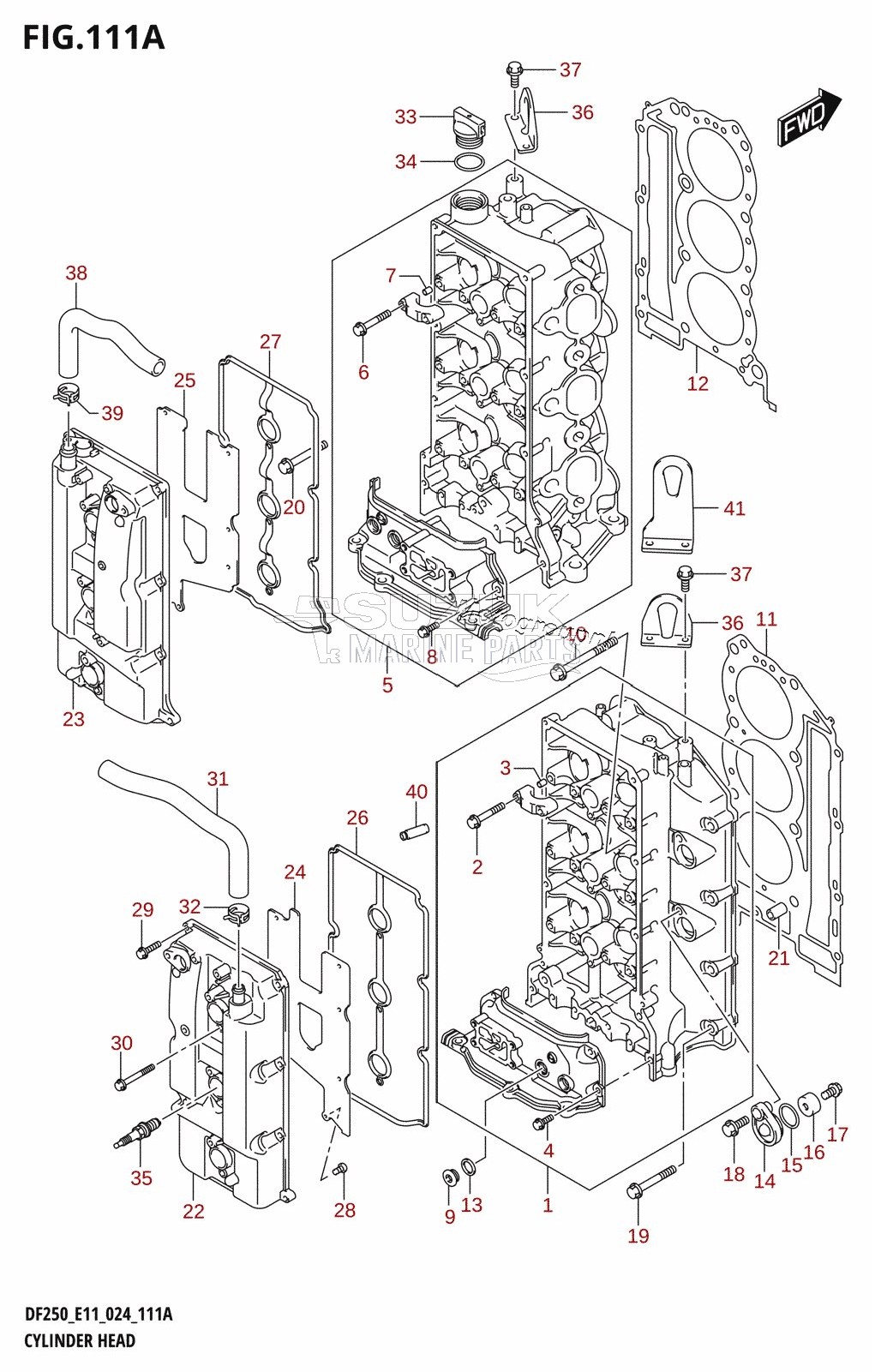 CYLINDER HEAD (DF200T,DF200Z,DF225T,DF225Z)