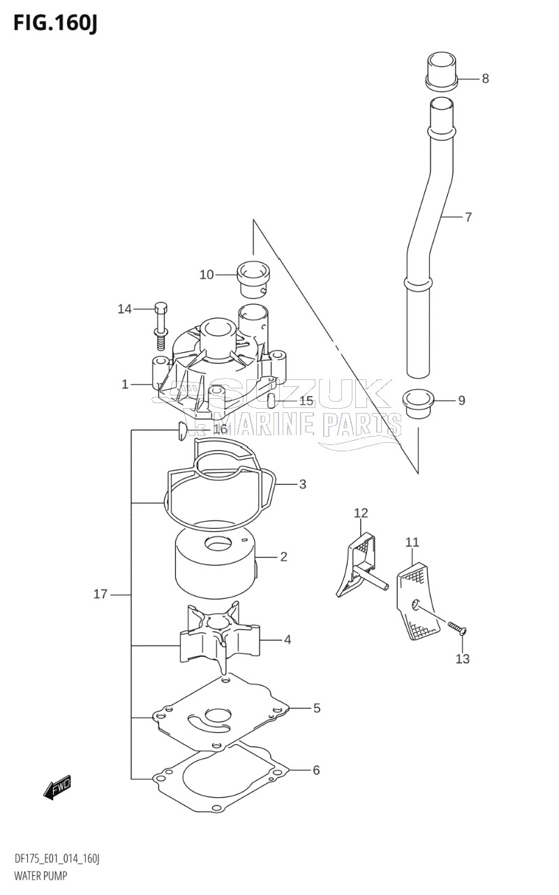 WATER PUMP (DF175T:E01)