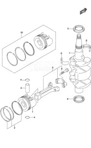 Outboard DF 9.9A drawing Crankshaft