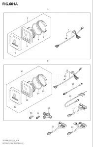 11505Z-140001 (2021) 115hp E11 E40-Gen. Export 1-and 2 (DF115BZG) DF115BZG drawing OPT:MULTI FUNCTION GAUGE (1) (021)