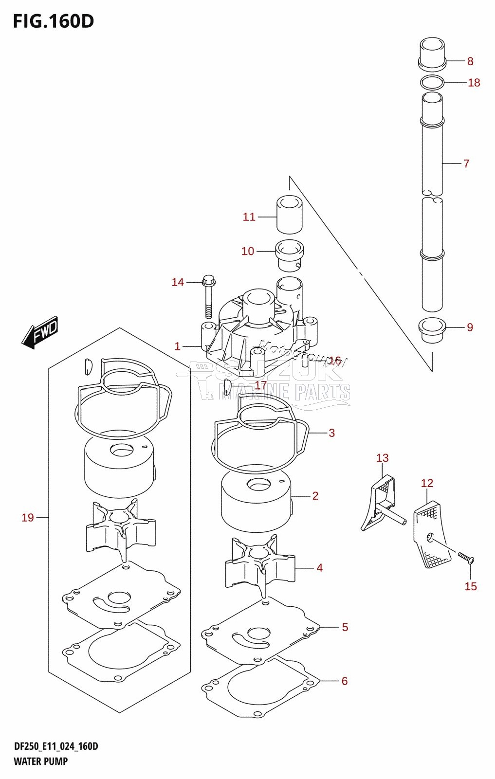 WATER PUMP ((DF200T,DF200Z,DF225T,DF225Z,DF250T,DF250Z):E40)