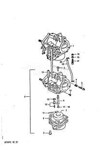 DT50 From 05003-401001 ()  1984 drawing CARBURETOR