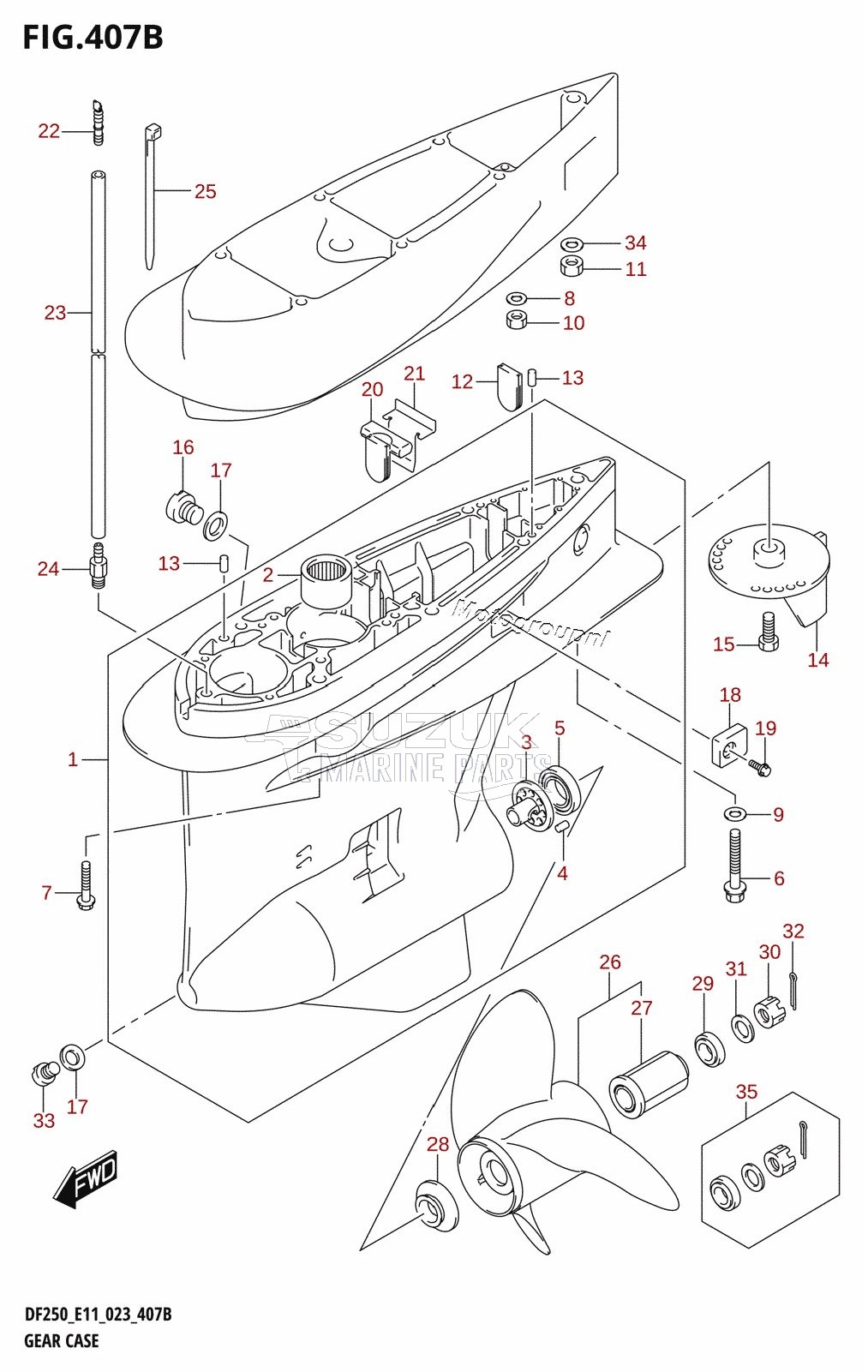 GEAR CASE (DF200Z)