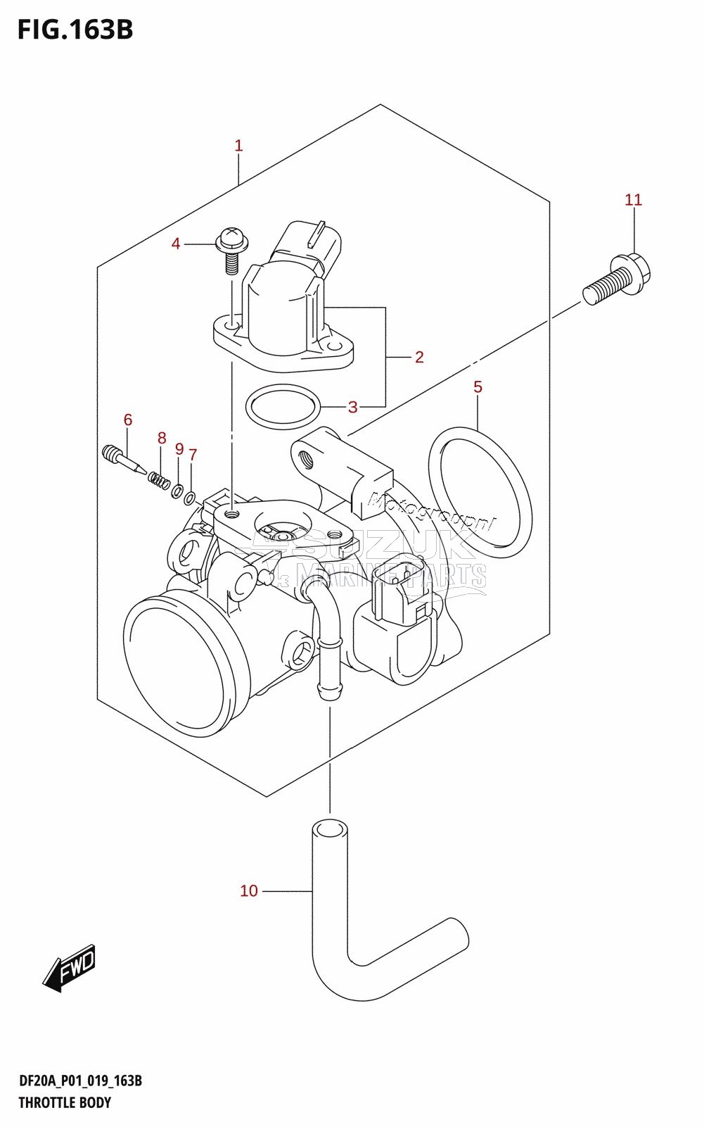 THROTTLE BODY (DF9.9BR,DF9.9BT,DF15AR,DF15AT,DF20AR,DF20AT)