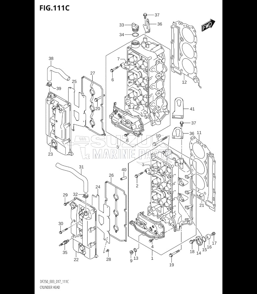 CYLINDER HEAD (DF225T:E03)