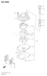 DF80A From 08001F-980001 (E01 E40)  2009 drawing WATER PUMP