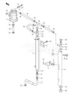 Outboard DF 115 drawing Fuel Injector (S/N 152527 & Newer)