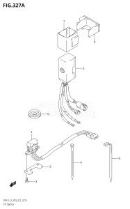 00993F-110001 (2011) 9.9hp P03-U.S.A (DF9.9T  DF9.9TH) DF9.9 drawing PTT SWITCH (DF9.9T:P03)