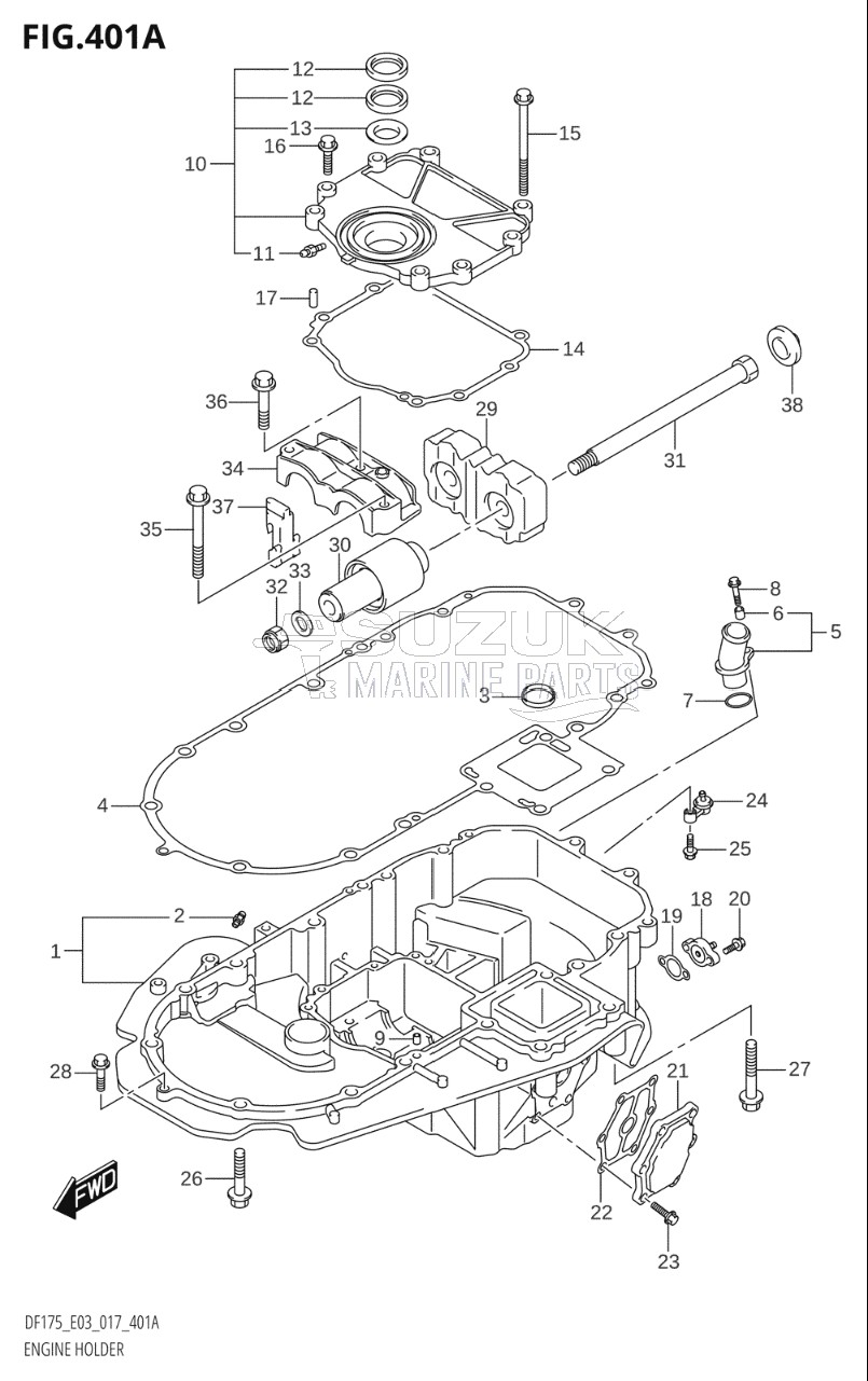 ENGINE HOLDER (DF150T:E03)