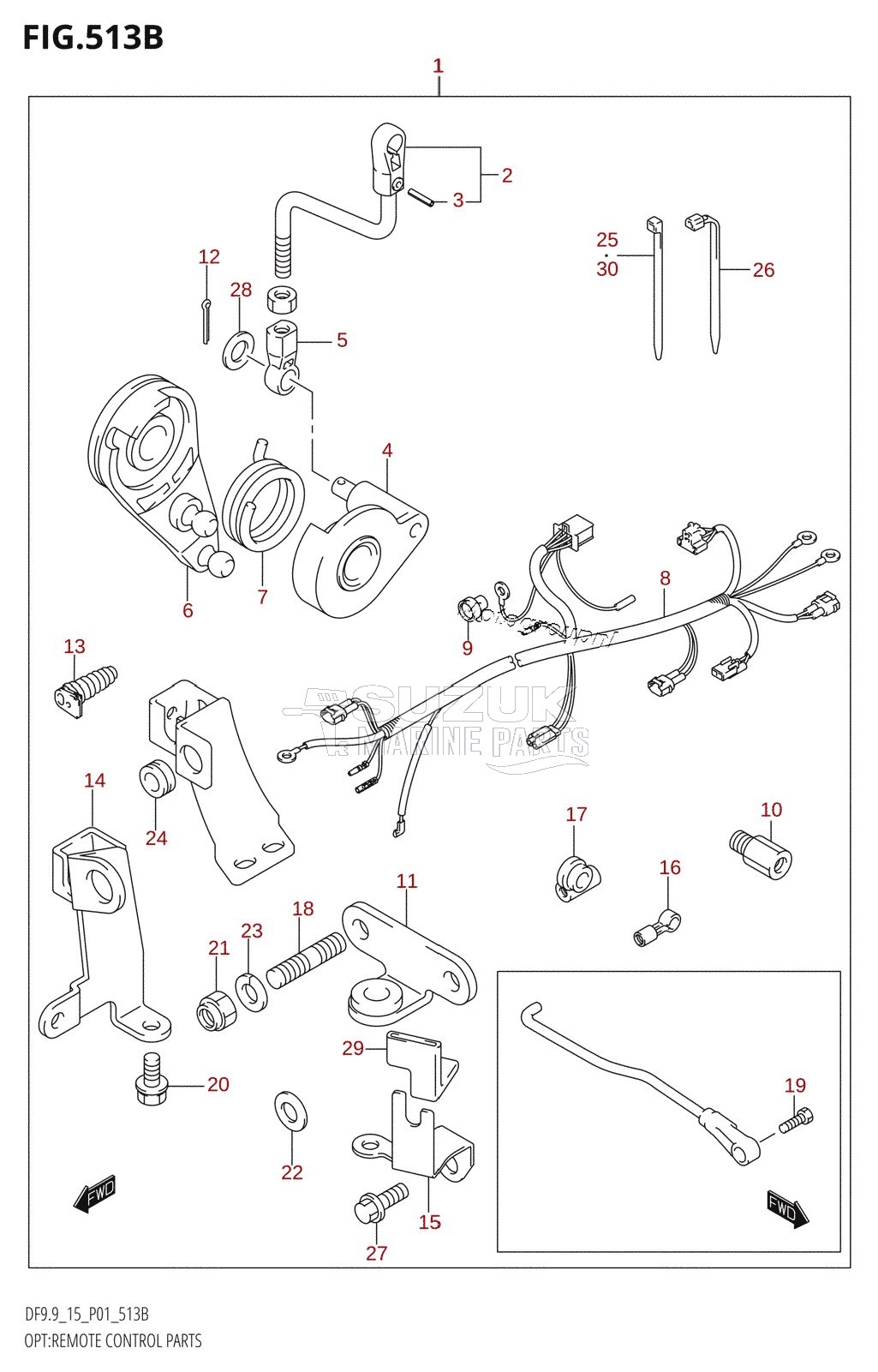 OPT:REMOTE CONTROL PARTS (K5,K6,K7,K8,K9,K10,011)