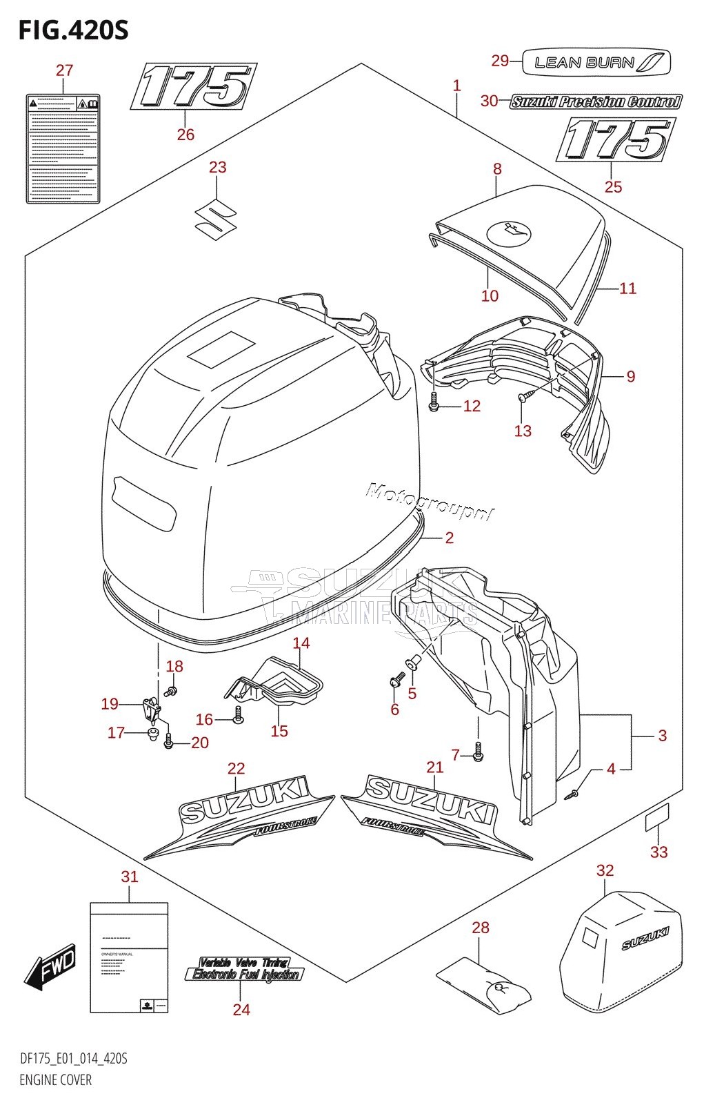 ENGINE COVER ((DF175TG,DF175ZG):E40)