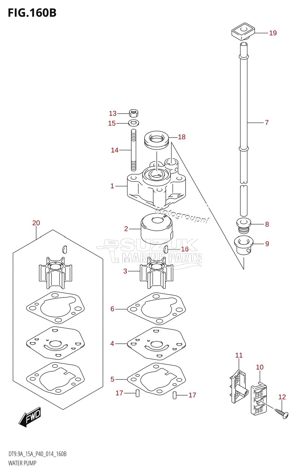 WATER PUMP (DT9.9AK:P40)