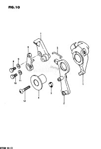 DT55 From 05502-501001-501166 ()  1985 drawing THROTTLE LINK