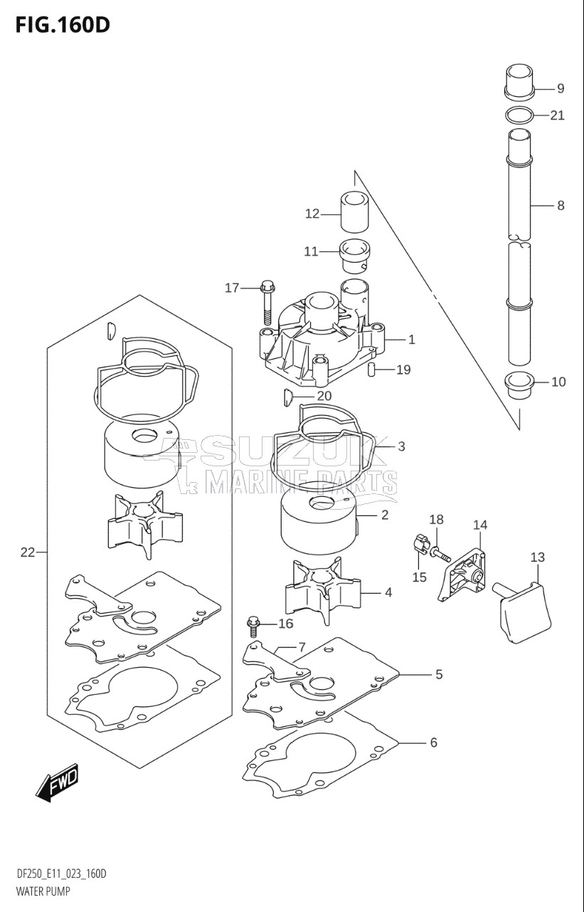 WATER PUMP (E03:DF250ST:023)