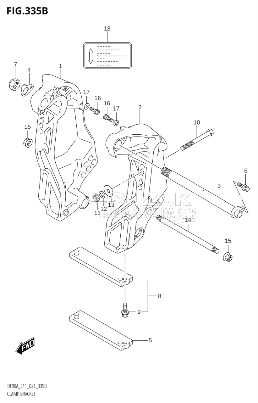 CLAMP BRACKET (DF90AWQH)