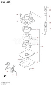 DF80A From 08002F-210001 (E01 E40)  2012 drawing WATER PUMP (DF90A:E01)