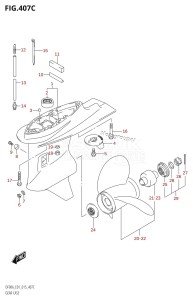 DF80A From 08002F-710001 (E03)  2017 drawing GEAR CASE (DF70ATH:E01)