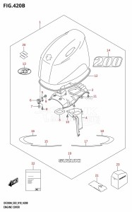 DF200AZ From 20003Z-810001 (E03)  2018 drawing ENGINE COVER (DF200AST)