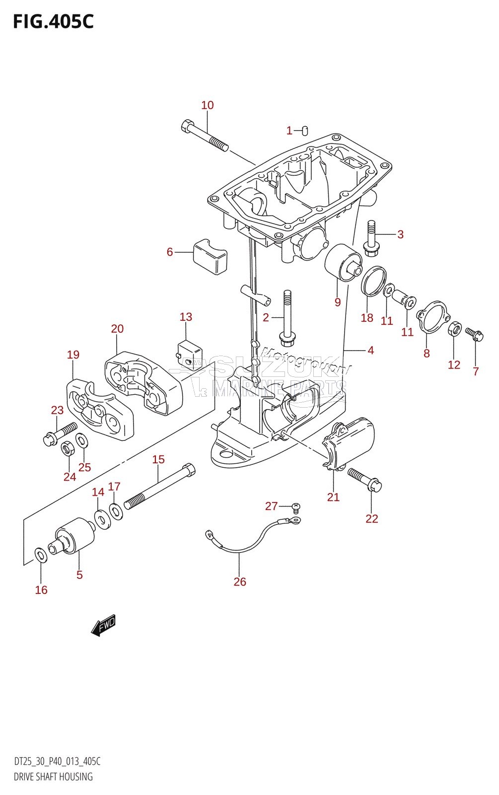 DRIVE SHAFT HOUSING (DT30R:P40)