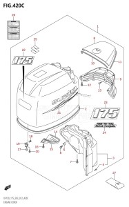 DF175Z From 17502Z-210001 (E03)  2012 drawing ENGINE COVER (DF175T:E03)