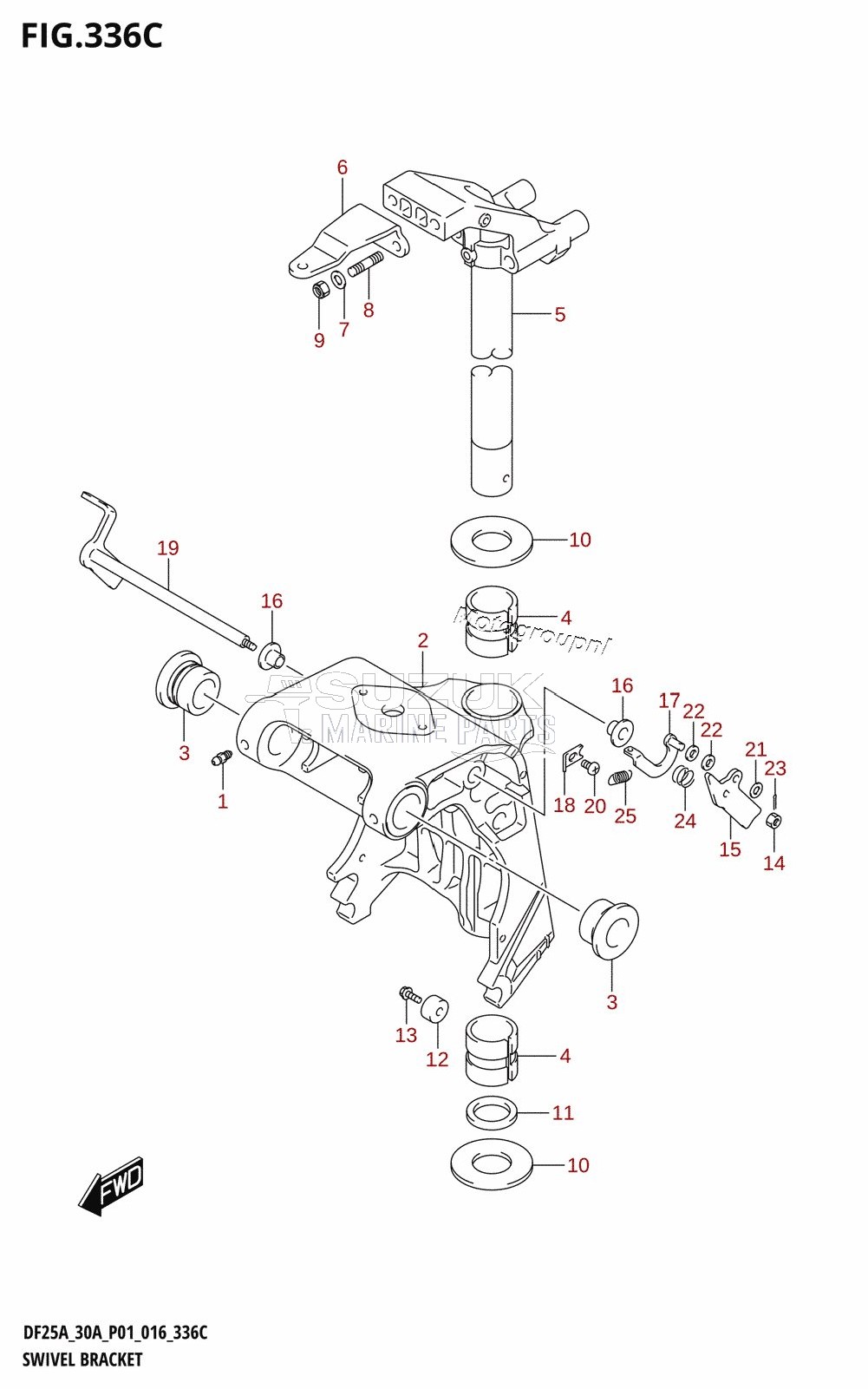 SWIVEL BRACKET (DF25AT:P01)