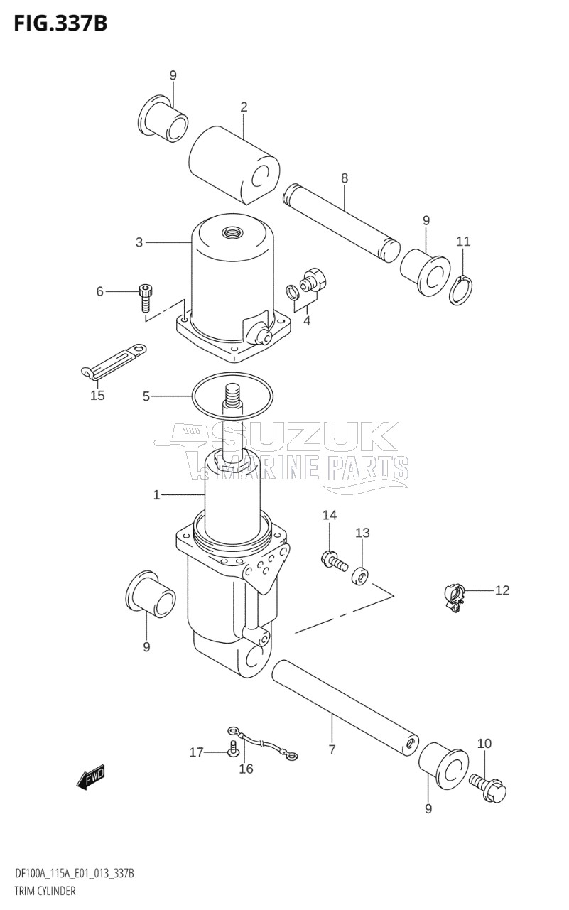 TRIM CYLINDER (DF100AT:E40)