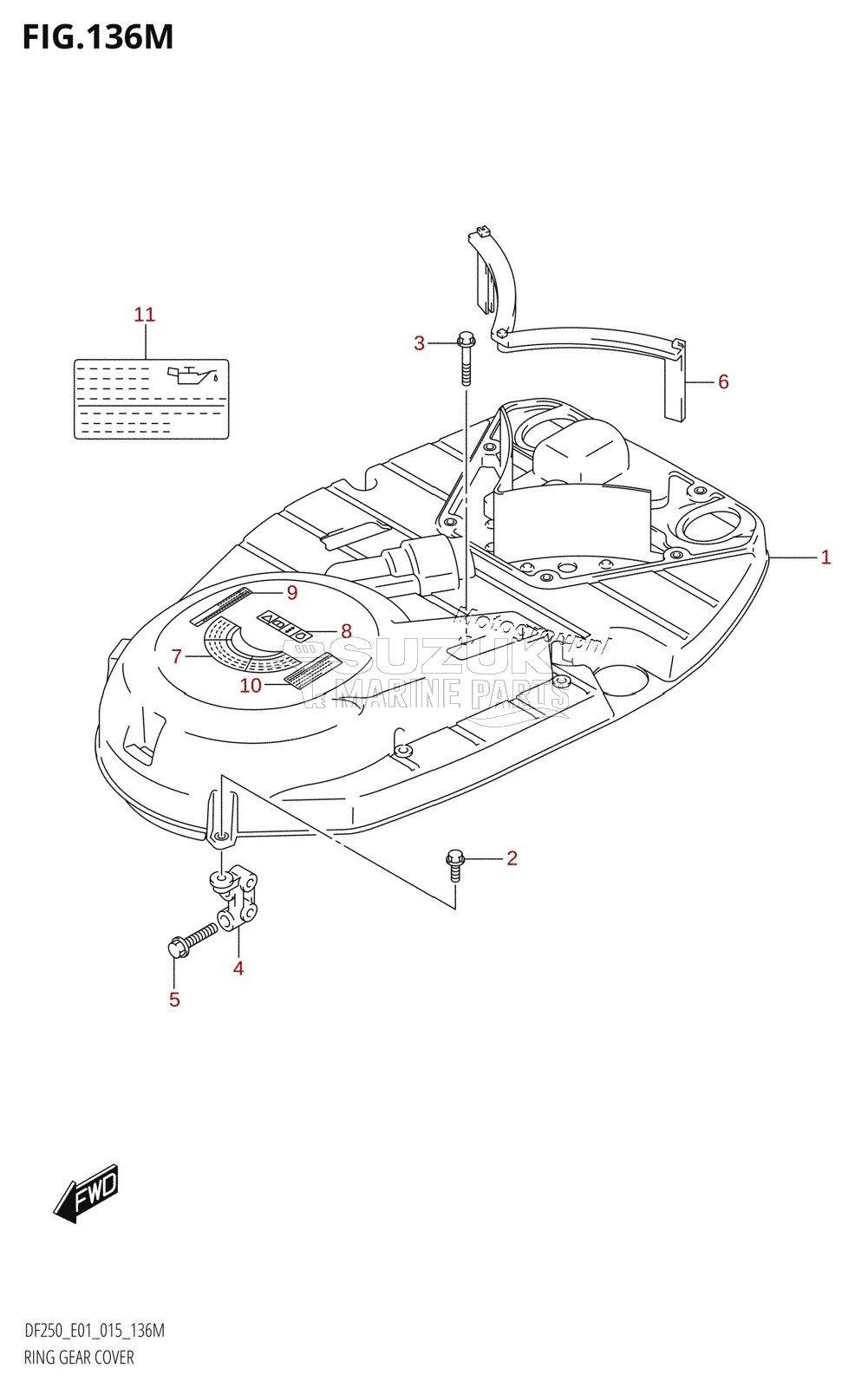 RING GEAR COVER (DF250Z:E40)