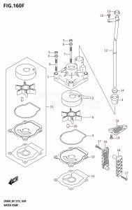 DF40A From 04003F-510001 (E01 E13)  2015 drawing WATER PUMP (DF50ATH:E01)