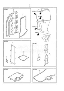 Outboard DF 140 drawing Gasket Set