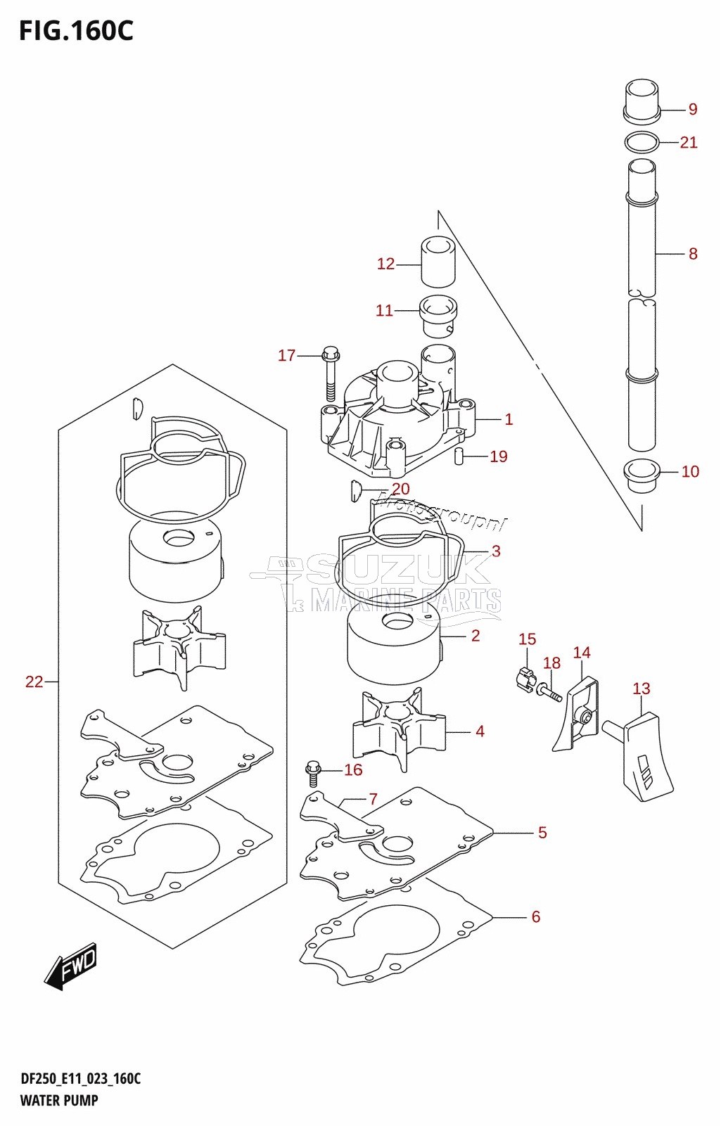 WATER PUMP (E03:DF250ST)