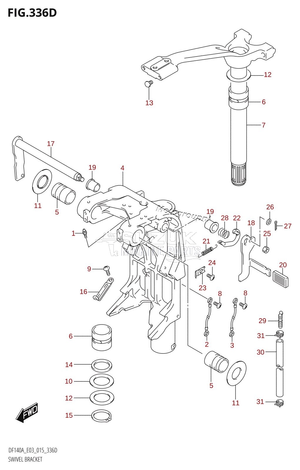 SWIVEL BRACKET (DF140AT:E03)