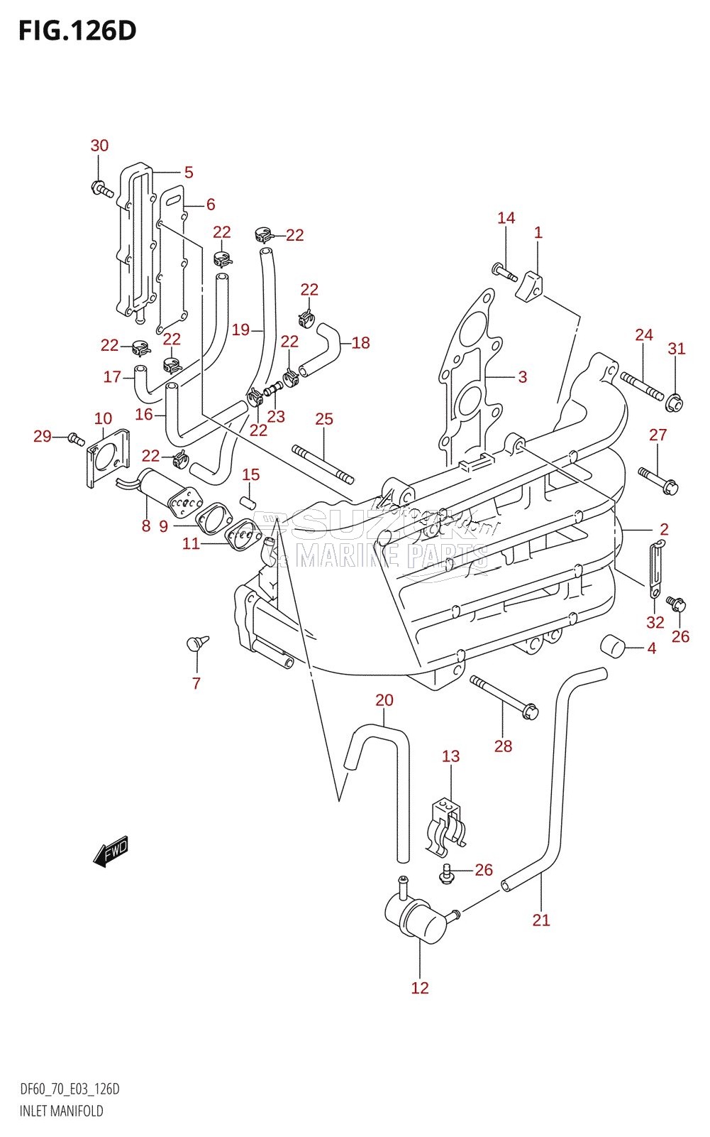 INLET MANIFOLD (K1:(DF70T,DF70TH))