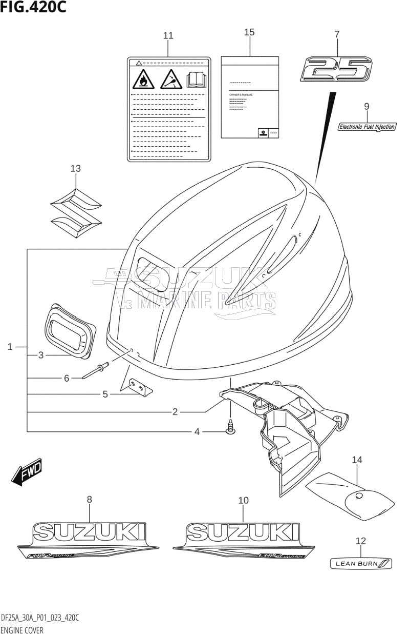 ENGINE COVER (021:(DF25A,DF25AR,DF25AT,DF25ATH))