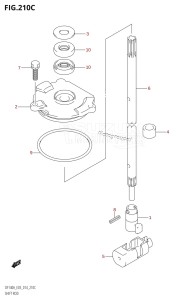 DF140A From 14003F-410001 (E03)  2014 drawing SHIFT ROD (DF115AZ:E03)