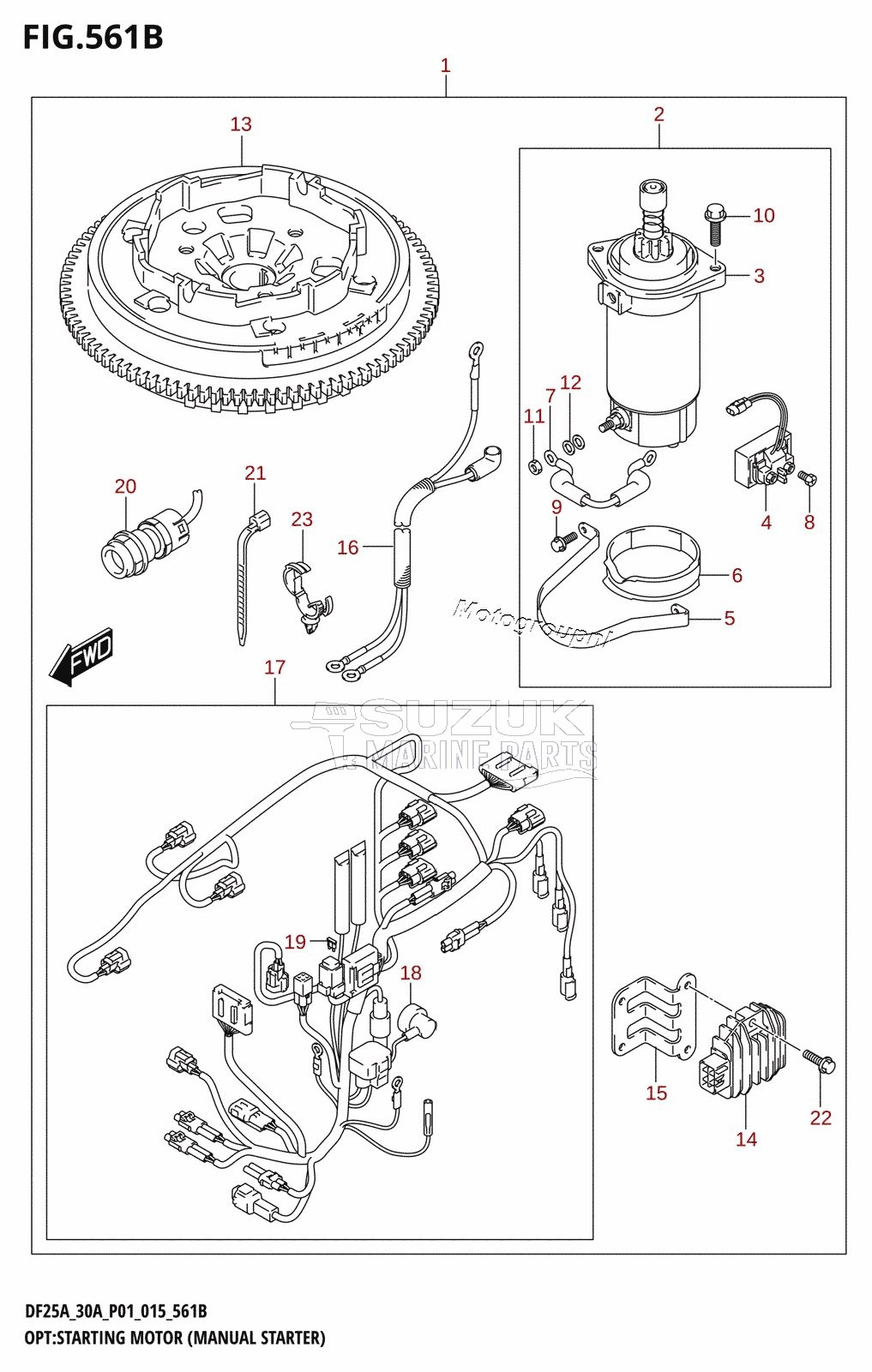 OPT:STARTING MOTOR (MANUAL STARTER) (M-STARTER:DF30A:P40)