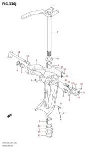 DF200 From 20002F-210001 (E01 E40)  2012 drawing SWIVEL BRACKET (DF250T:E01:(X-TRANSOM,XX-TRANSOM))