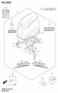 DF200AZ From 20003Z-610001 (E03)  2016 drawing ENGINE COVER (DF200AT:E01)