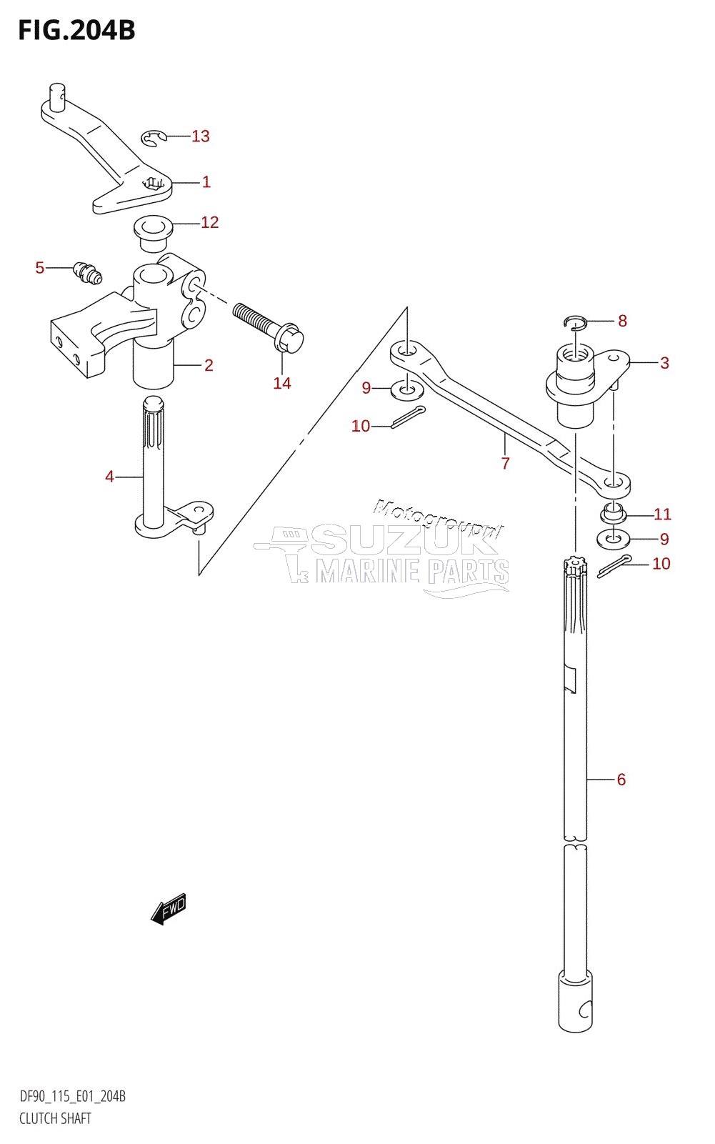 CLUTCH SHAFT (K3,K4,K5,K6)