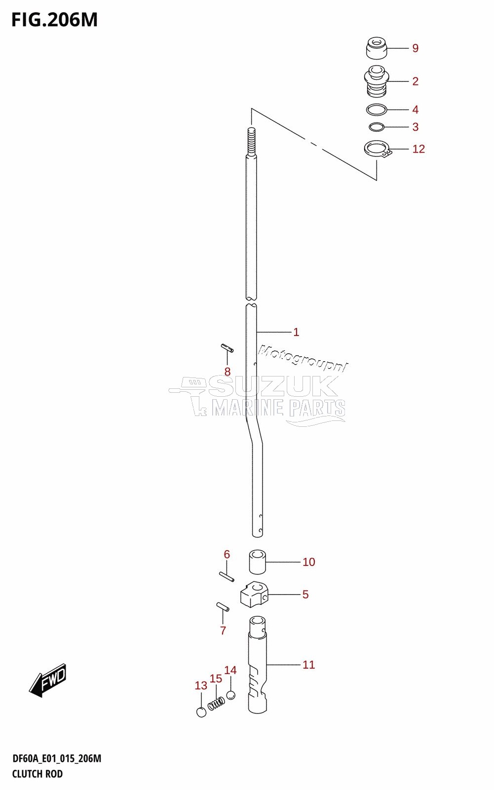 CLUTCH ROD (DF60ATH:E40)