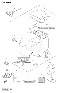 DF60A From 06002F-410001 (E03)  2014 drawing ENGINE COVER (DF40A)