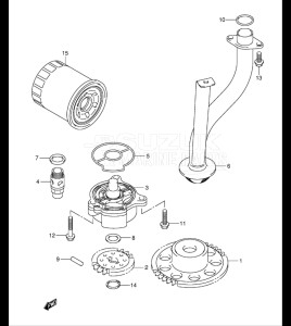  (2003) 115hp - () DF115TL drawing OIL PUMP