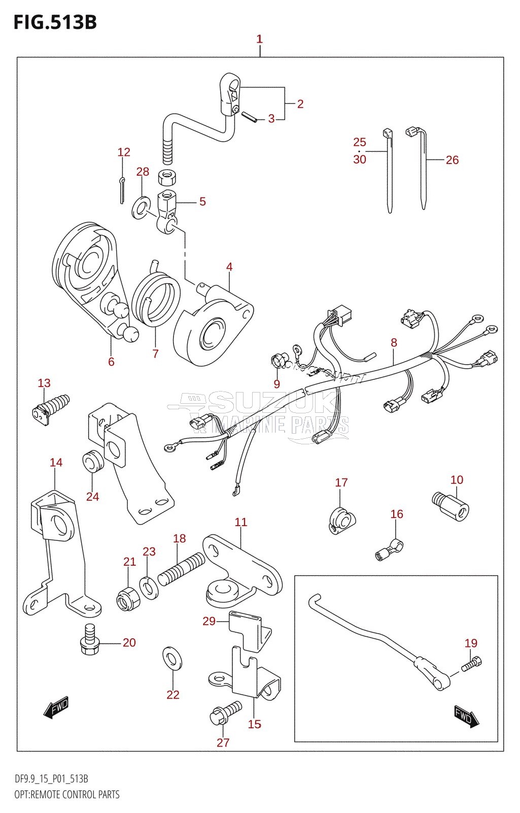 OPT:REMOTE CONTROL PARTS (K5,K6,K7,K8,K9,K10,011)