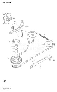 11503F-410001 (2014) 115hp E03-USA (DF115AT) DF115A drawing TIMING CHAIN