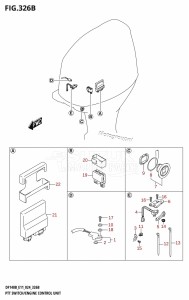 DF100C From 10005F-440001 (E01)  2024 drawing PTT SWITCH /​ ENGINE CONTROL UNIT (DF140BT,DF140BZ)