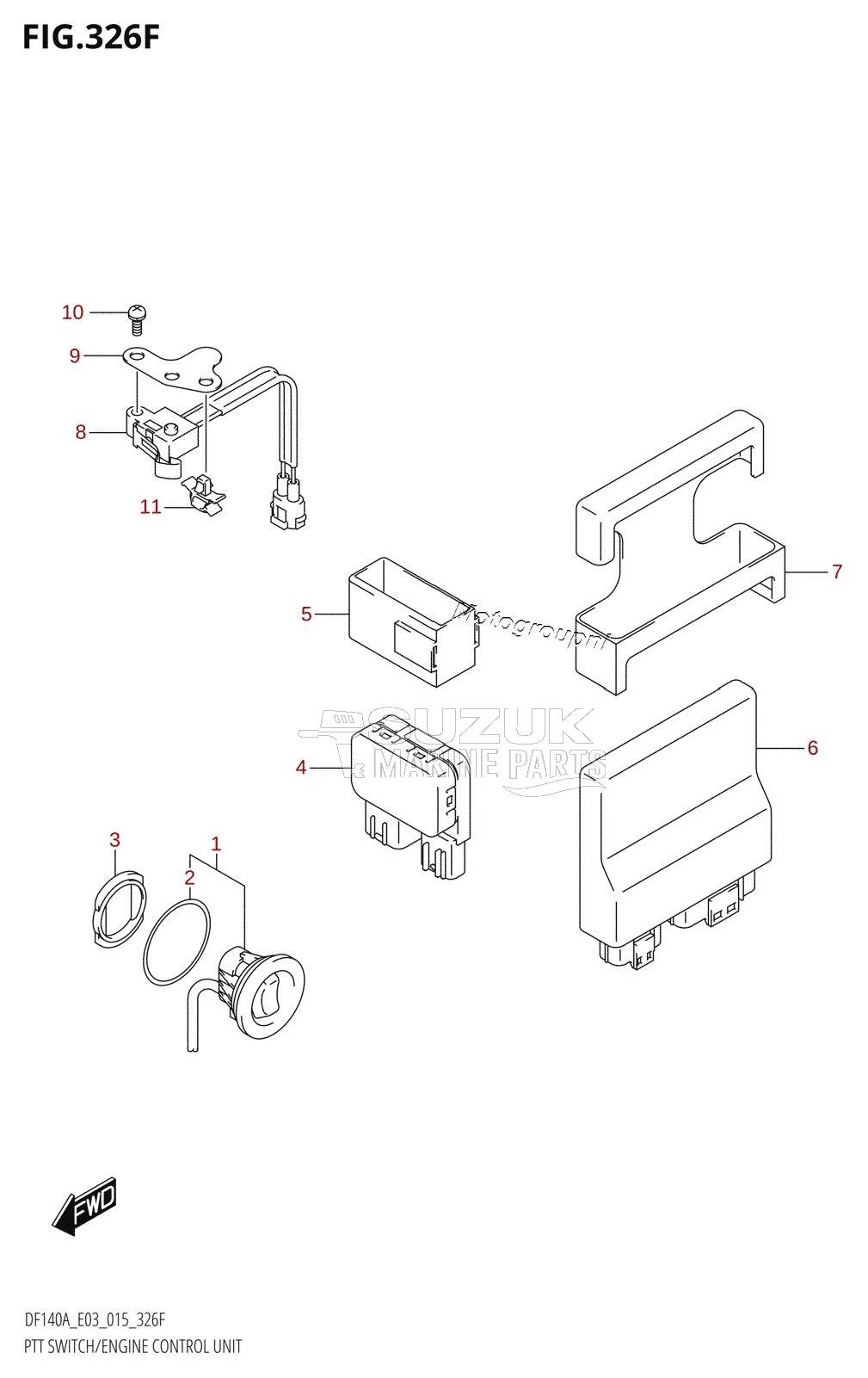 PTT SWITCH /​ ENGINE CONTROL UNIT (DF115AST:E03)