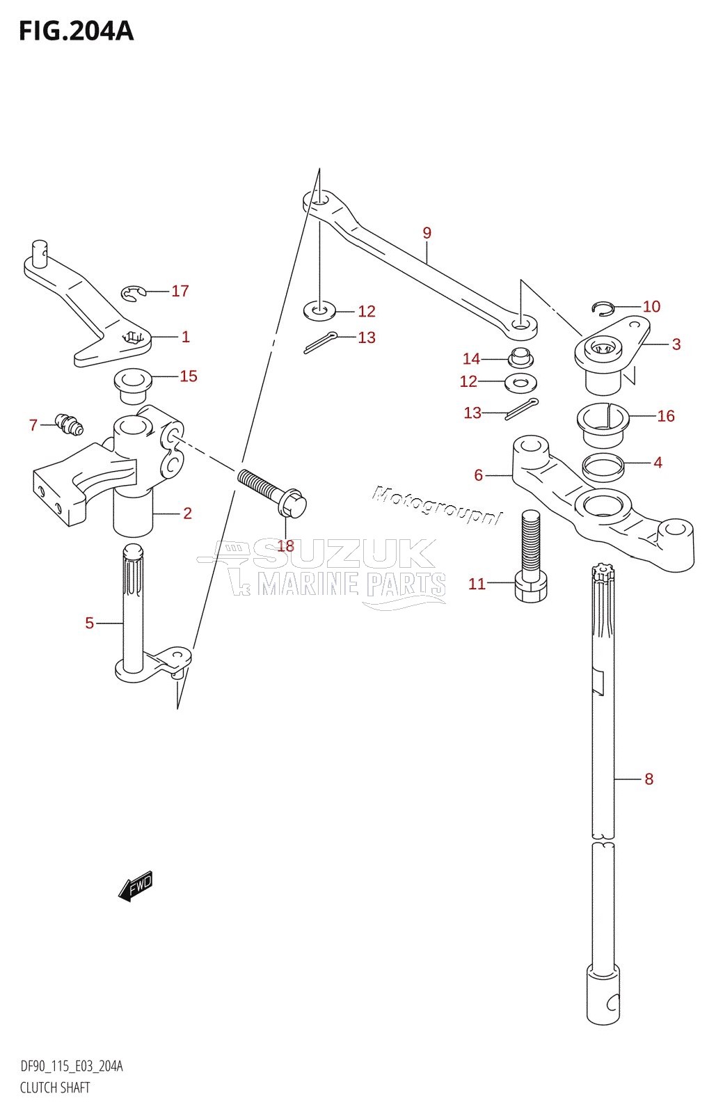 CLUTCH SHAFT (K1,K2,K3)