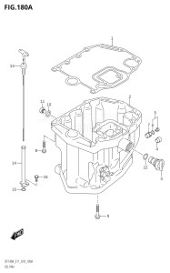 14003F-810001 (2018) 140hp E11 E40-Gen. Export 1-and 2 (DF140AT) DF140A drawing OIL PAN (DF100AT,DF115AST)